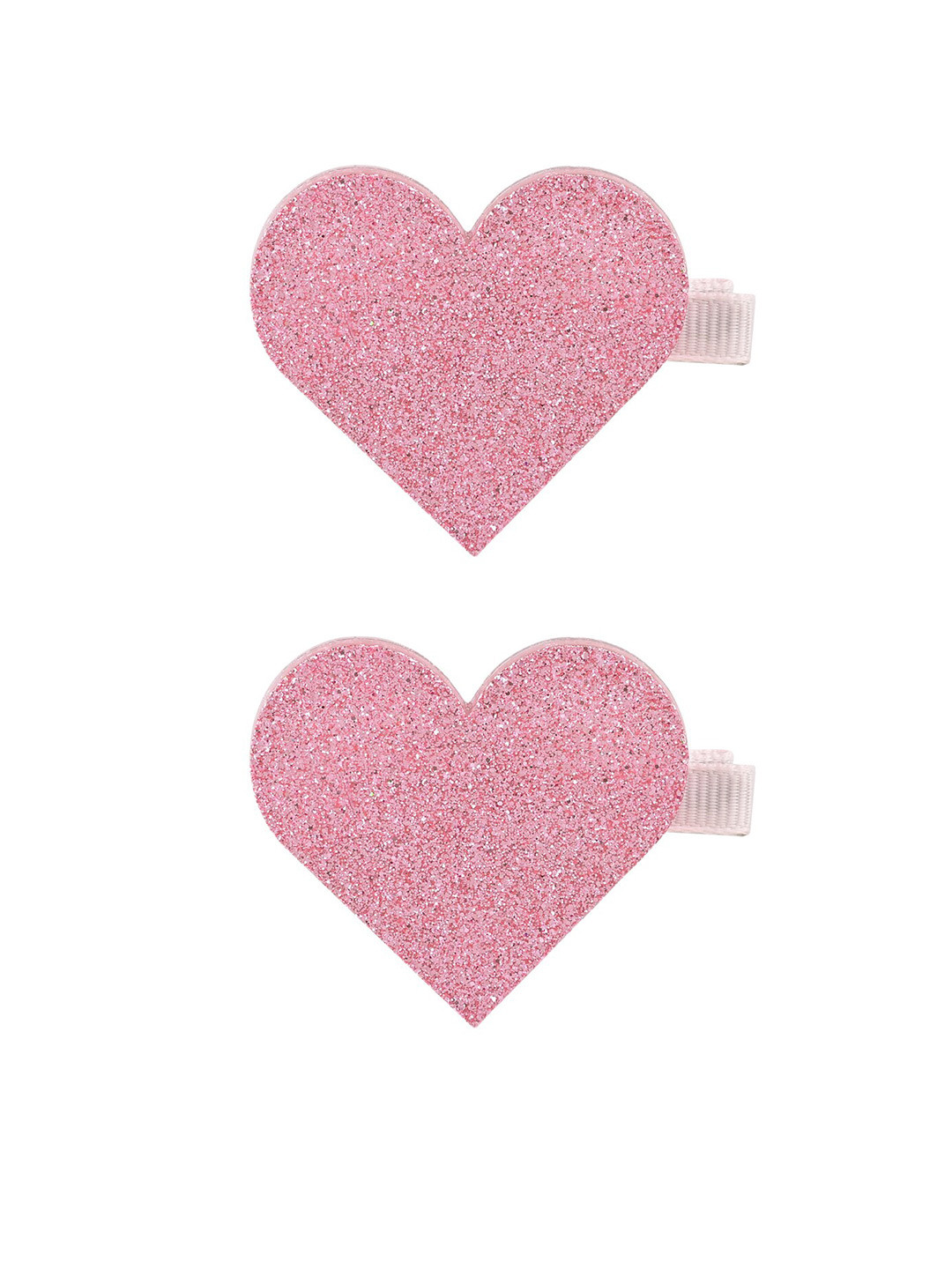 

Aye Candy Girls Set Of 2 Glitter Heart Alligator Hair Clips, Pink