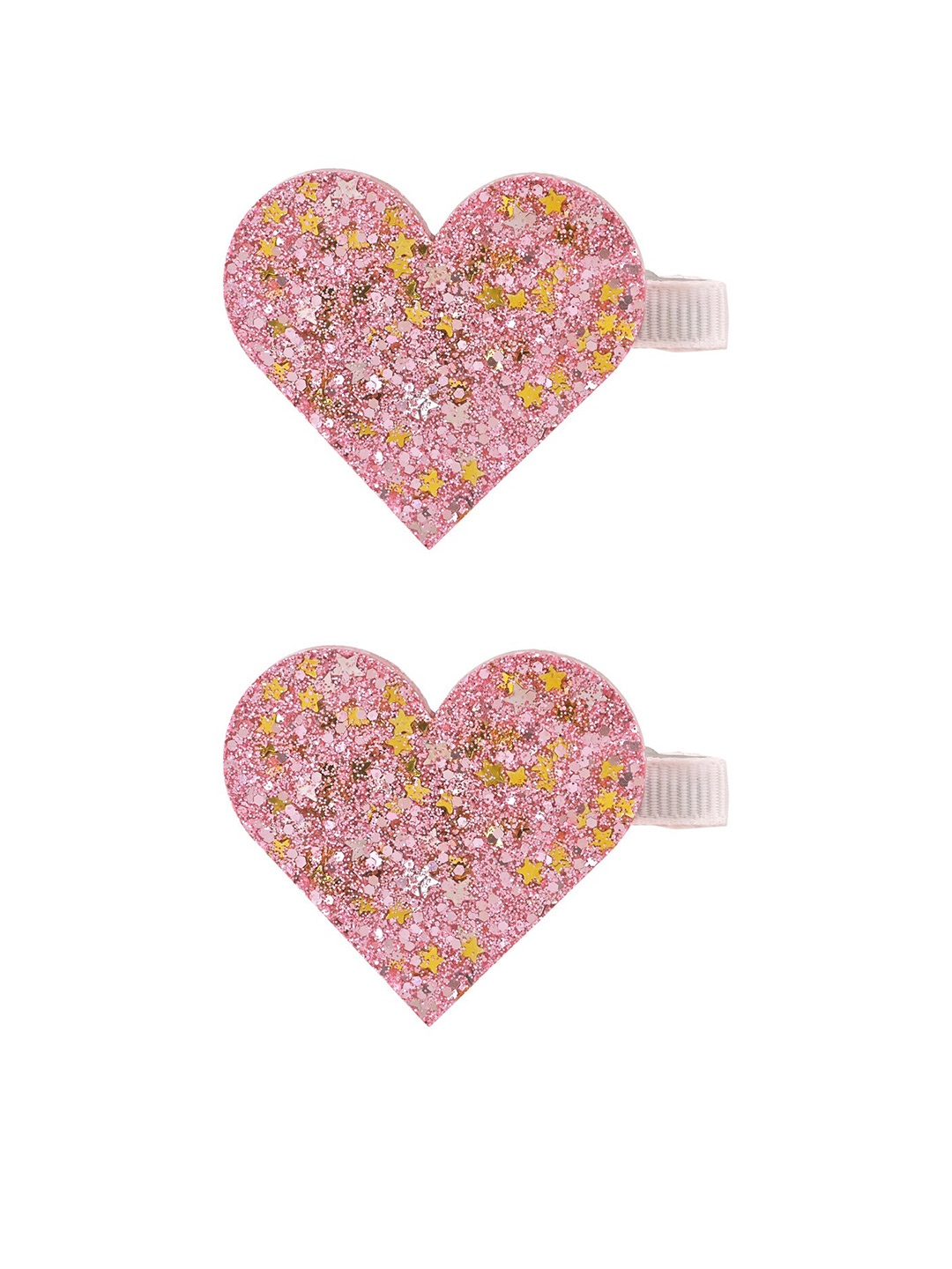 

Aye Candy Girls Set of 2 Glitter Heart Alligator Hair Clip, Pink