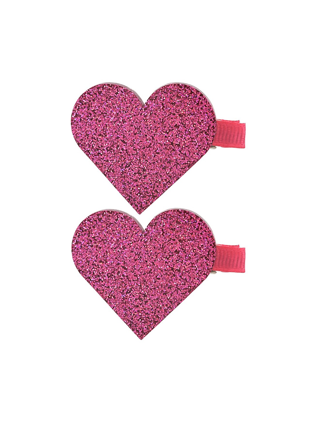 

Aye Candy Girls Set of 2 Glitter Heart Alligator Hair Clip, Pink