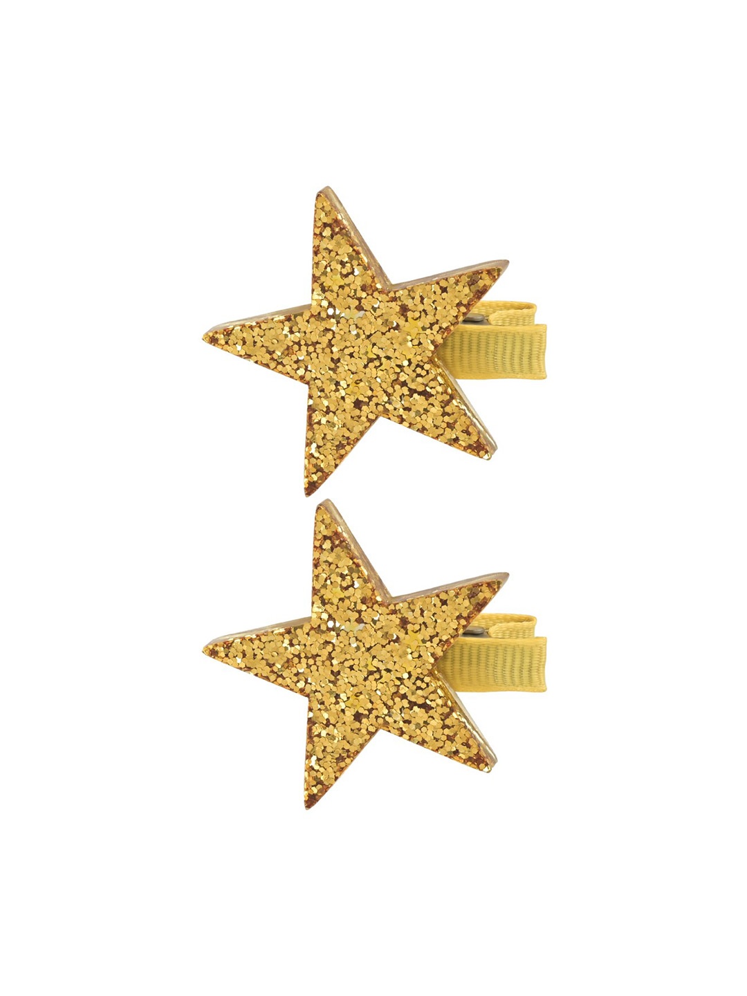 

Aye Candy Girls Set of 2 Glitter Star Alligator Hair Clip, Gold