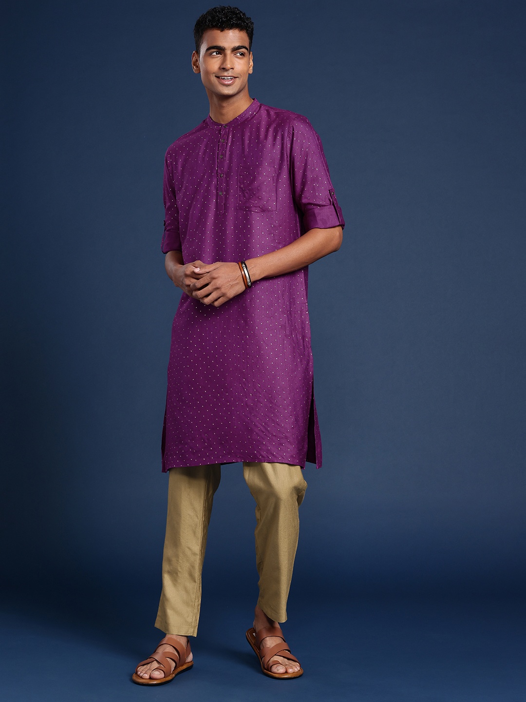 

Taavi Rogan Kurta with Pyjamas, Purple