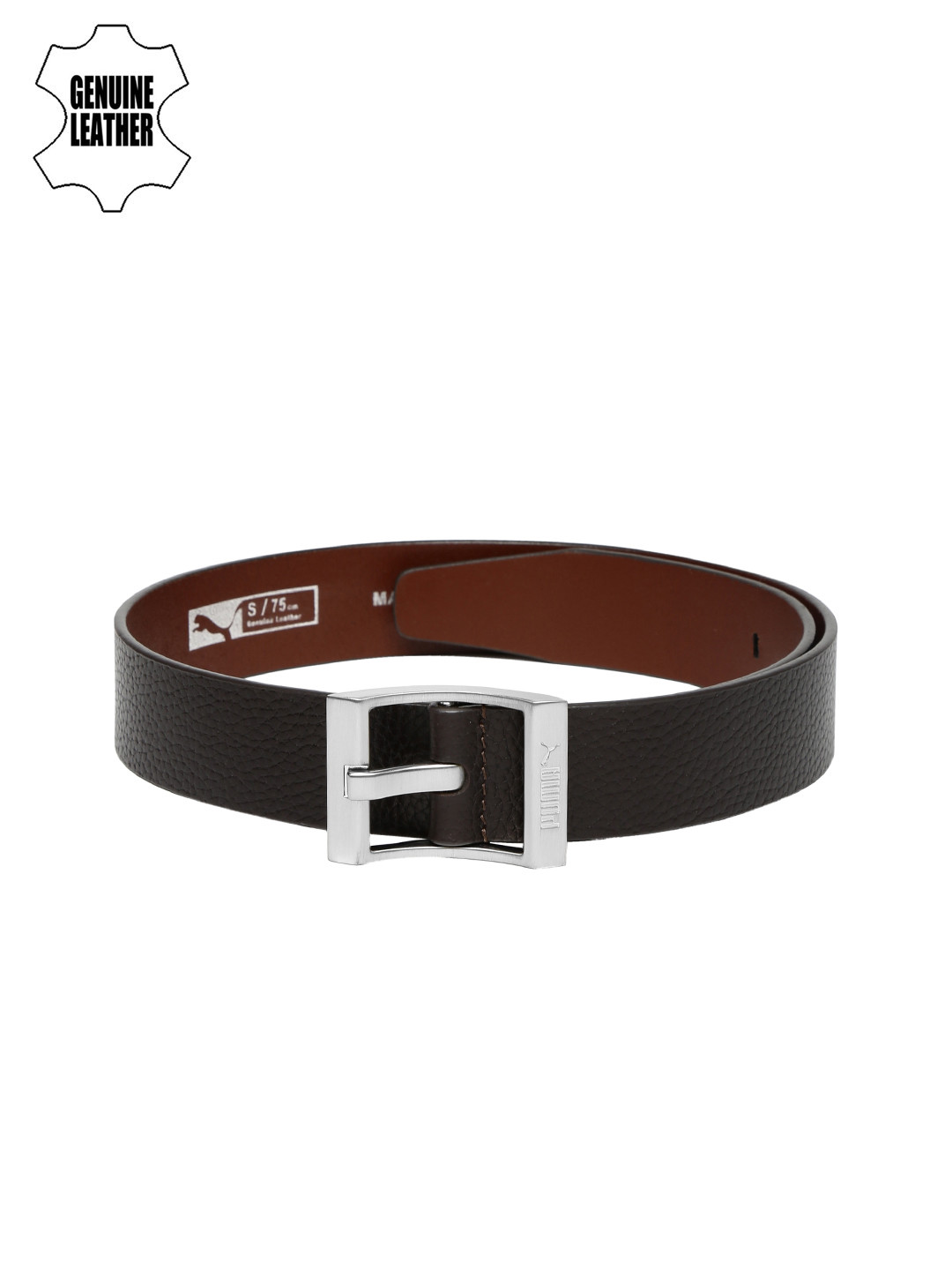 

Puma Men Dark Brown Genuine Leather Belt
