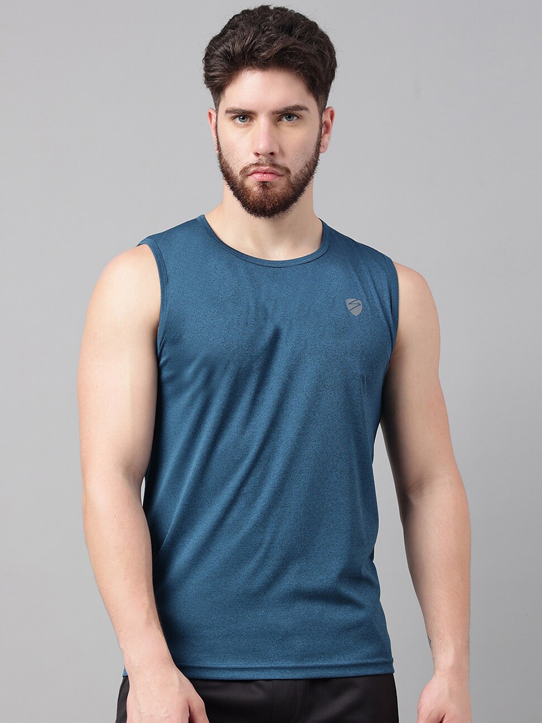 

UNPAR Round Neck Sleeveless Sports T-shirt, Blue