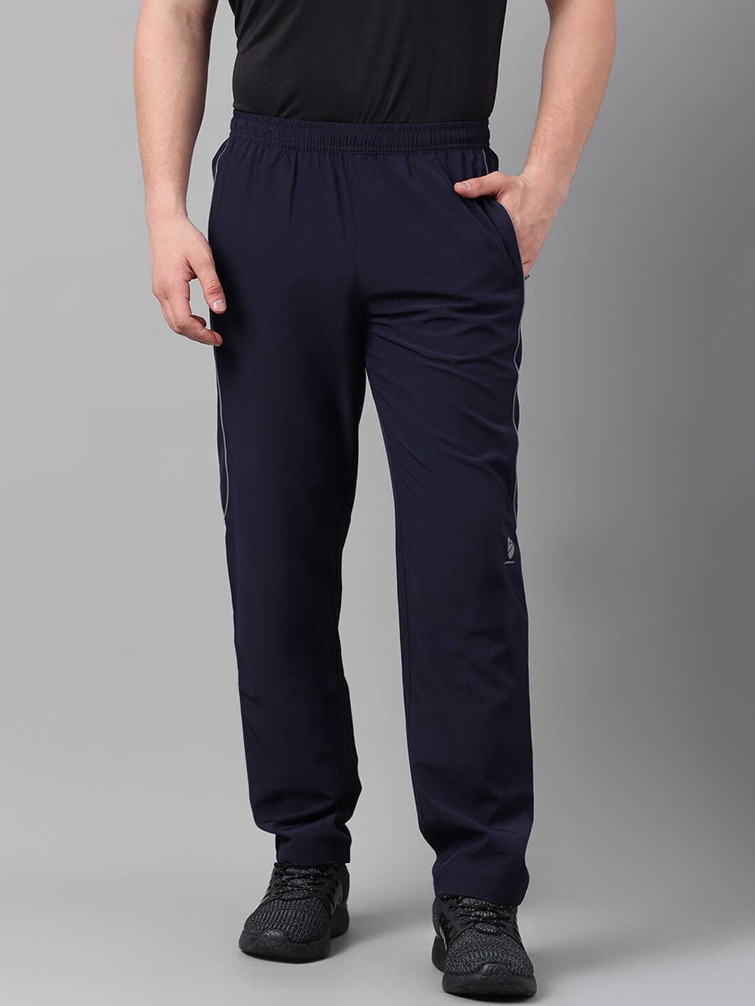 

UNPAR Men Mid-Rise Sports Track Pants, Navy blue