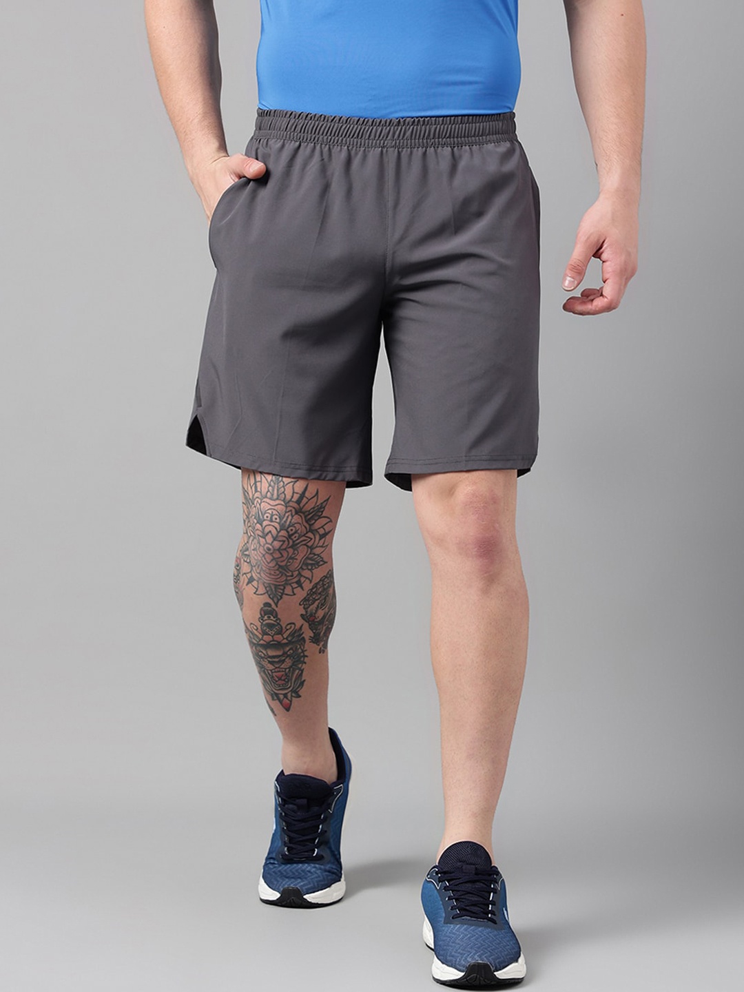 

UNPAR Men Mid-Rise Sports Shorts, Grey