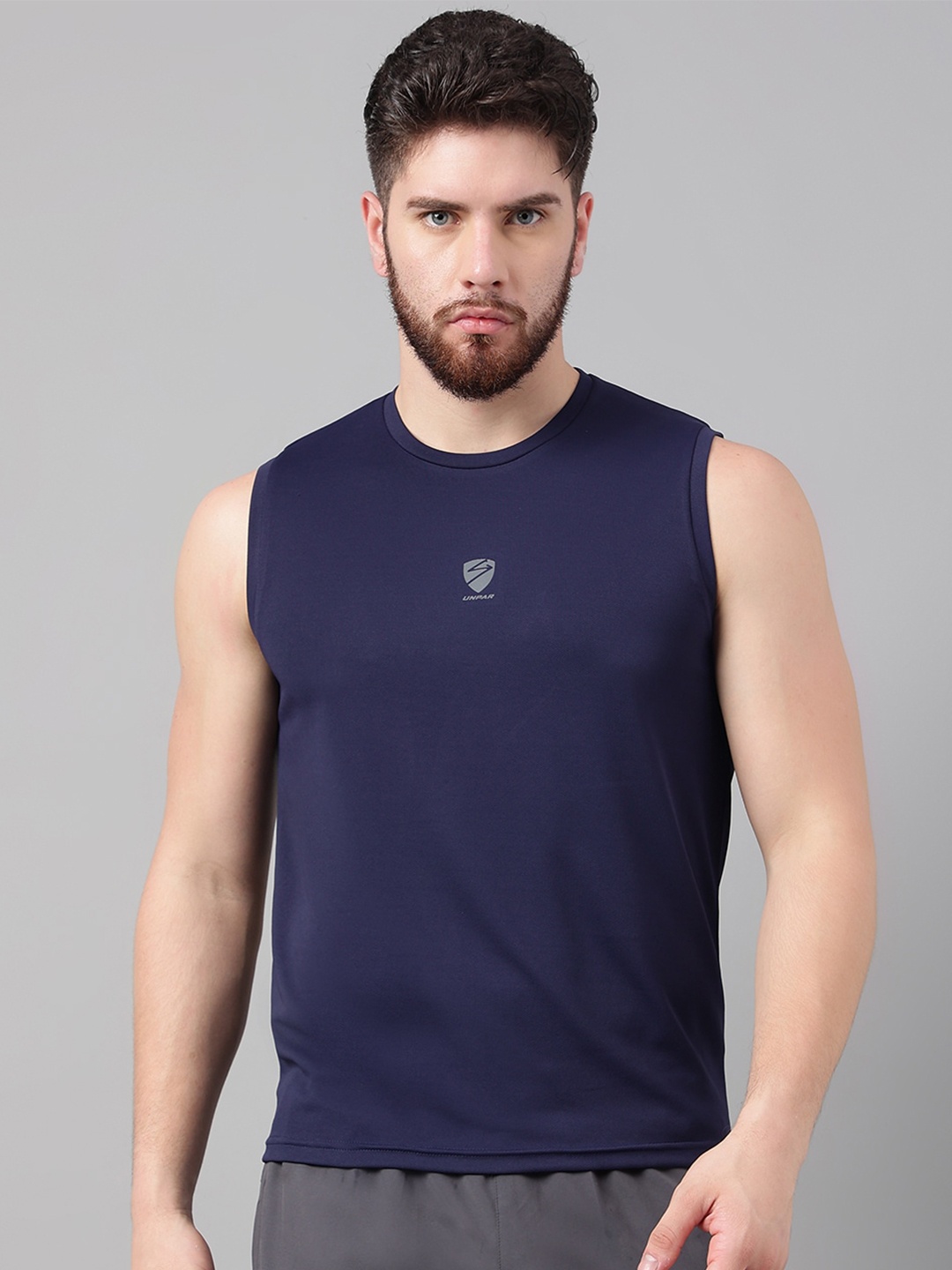 

UNPAR Sleeveless Training Or Gym Sports T-shirt, Blue