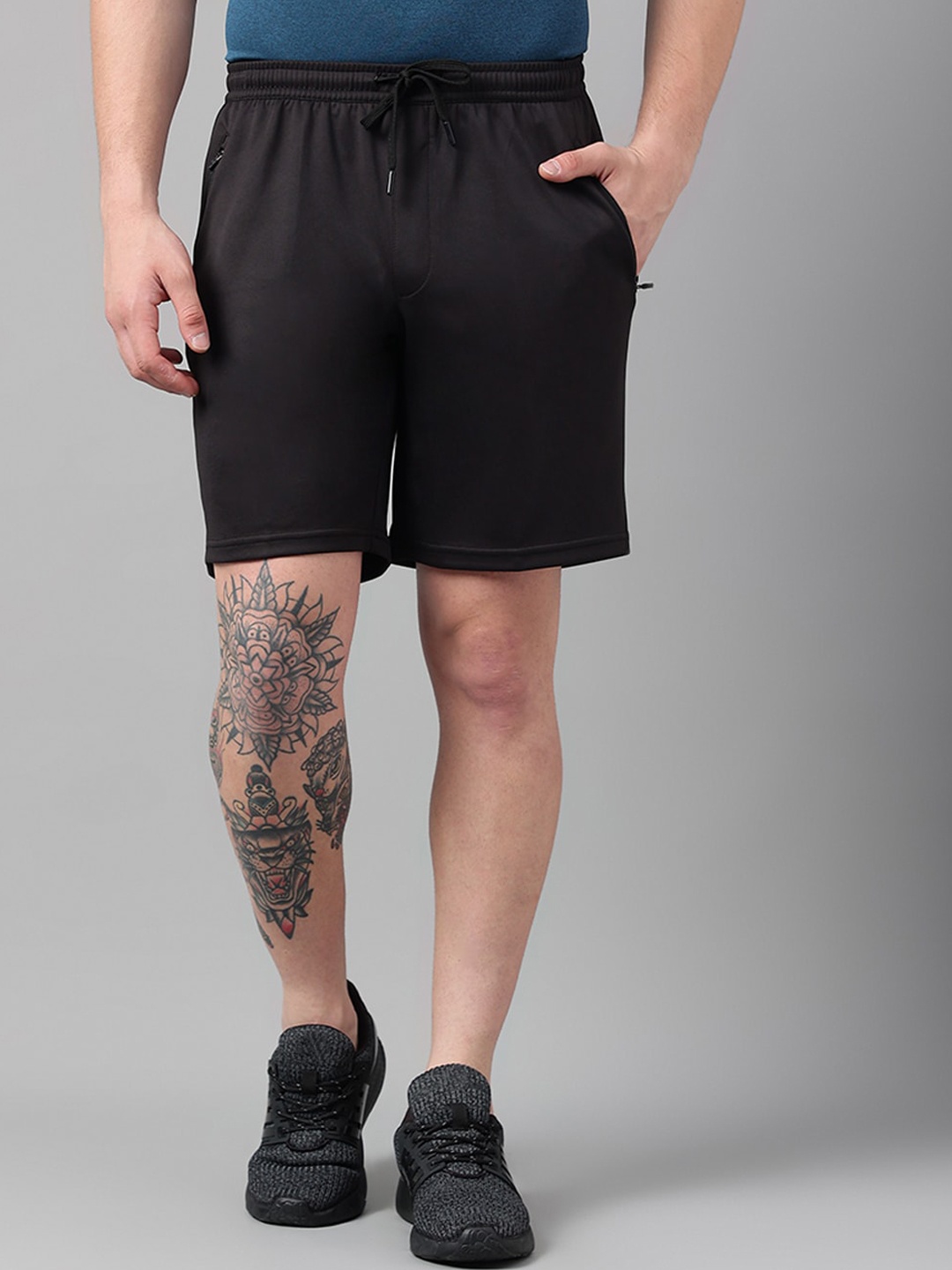 

UNPAR Men Mid-Rise Sports Shorts, Black