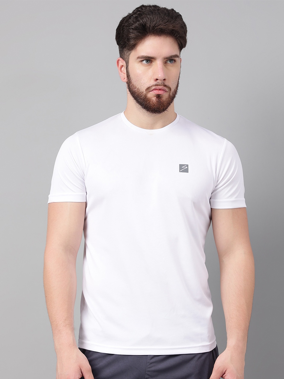 

UNPAR Round Neck Short Sleeves Sports T-shirt, White