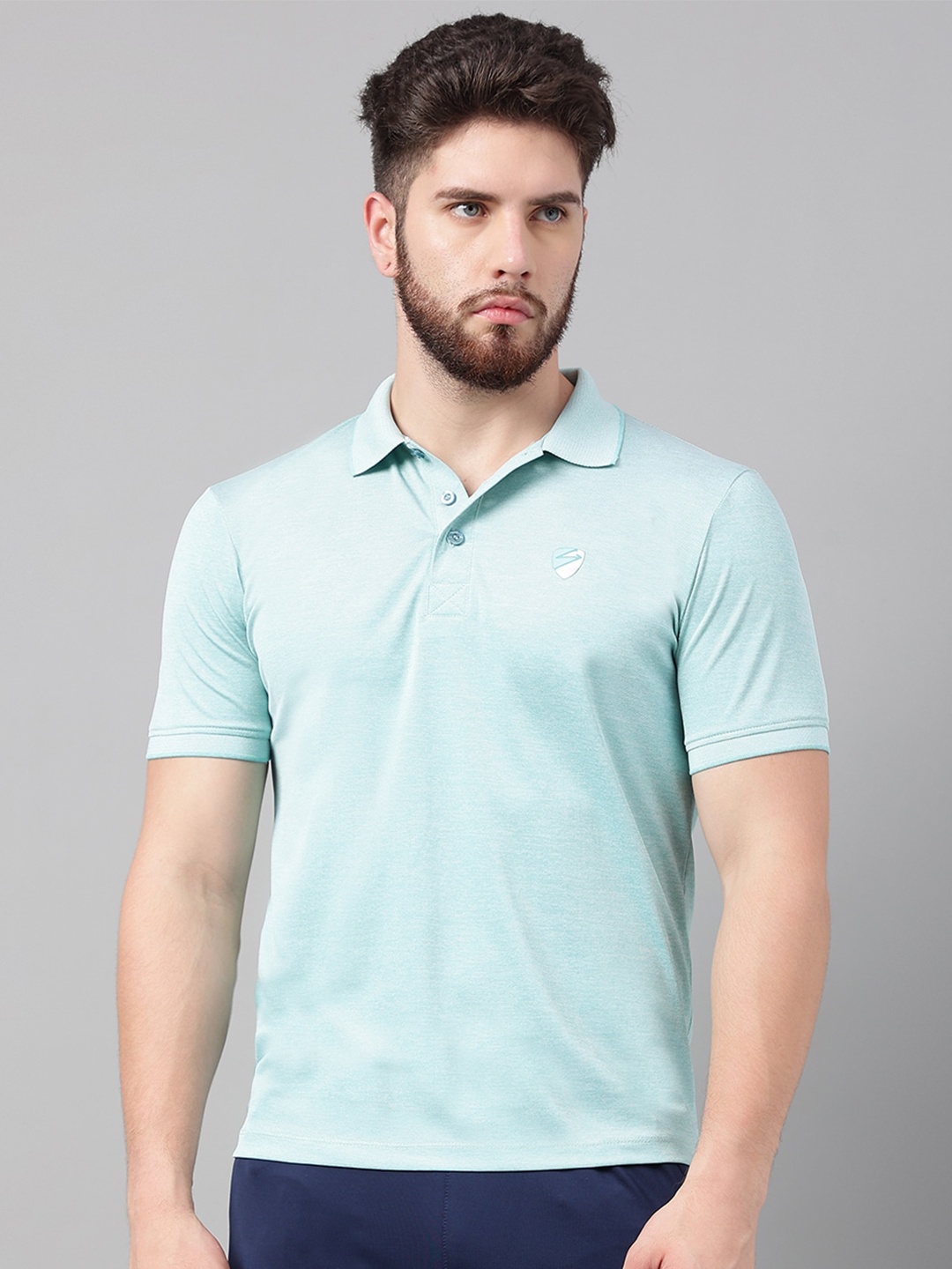 

UNPAR Polo Collar Short Sleeves Training or Gym Sports T-shirt, Blue