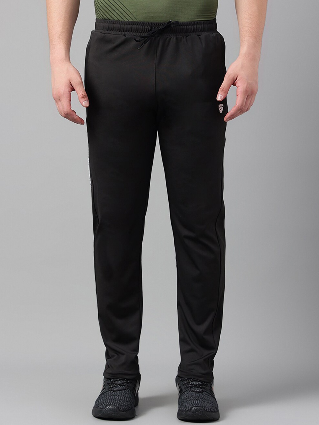 

UNPAR Men Mid-Rise Sports Track Pants, Black