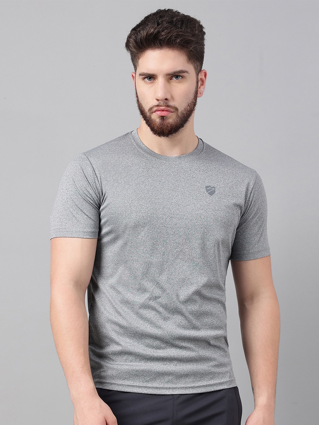 

UNPAR Round Neck Short Sleeves Sports T-shirt, Grey