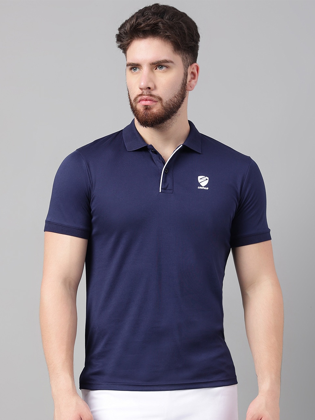 

UNPAR Polo Collar Cotton Sports T-shirt, Blue