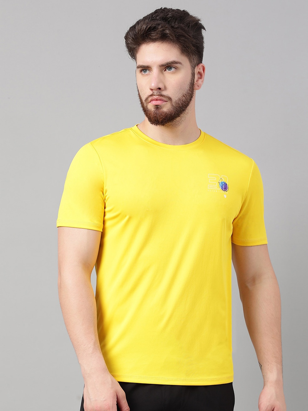

UNPAR Round Neck Sports T-shirt, Yellow
