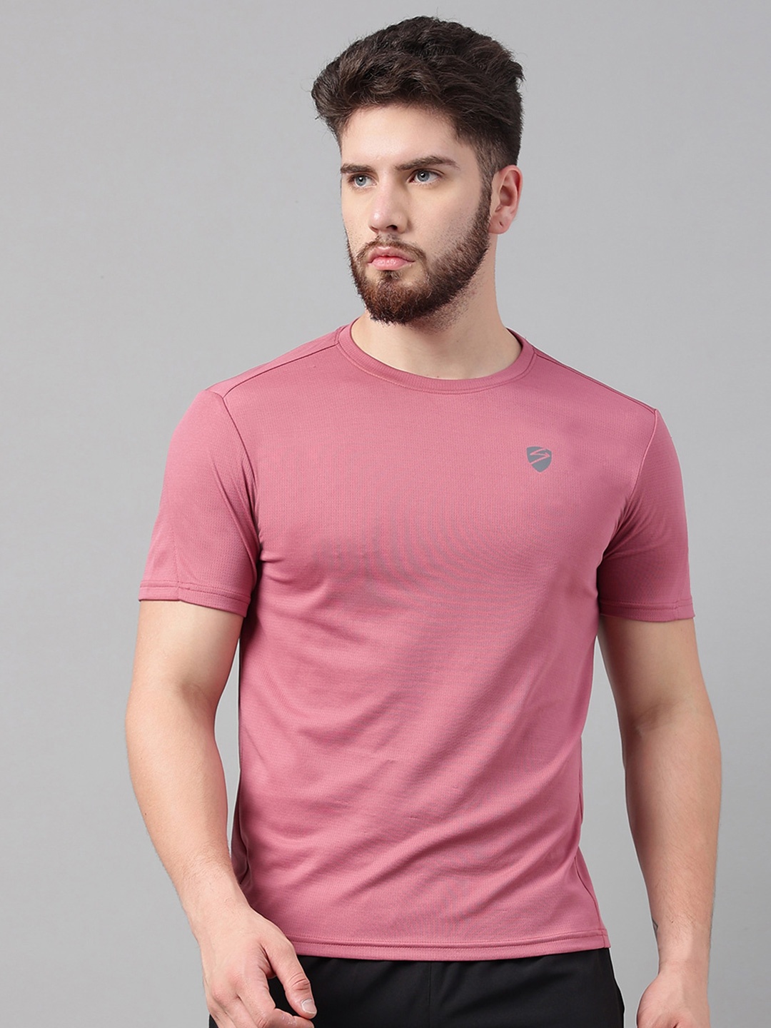 

UNPAR Round Neck Training Or Gym Sports T-shirt, Pink