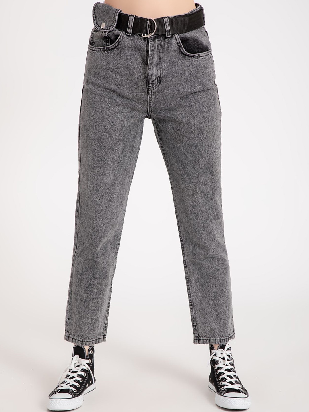 

PRET A TUER Women Slim Fit High-Rise Heavy Fade Jeans, Black