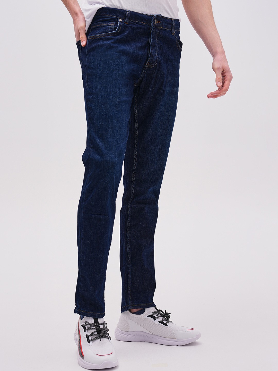 

PRET A TUER Men Slim Fit Mid-Rise Jeans, Navy blue