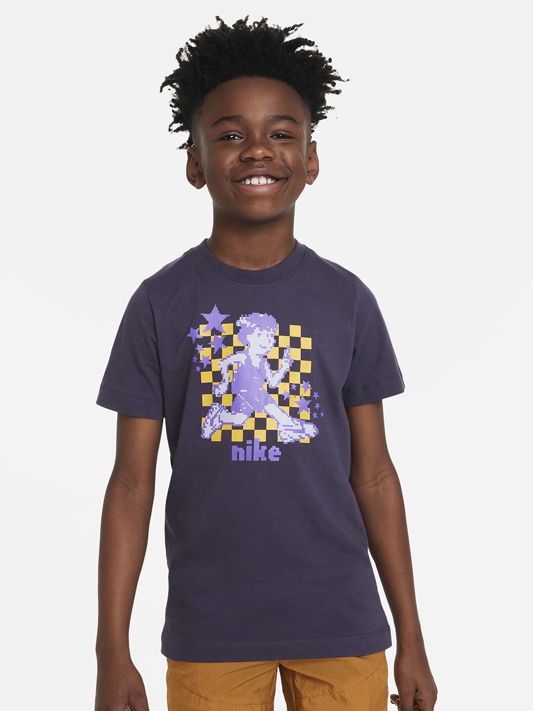 

Nike Boys Sportswear Graphic Printed T-Shirt, Purple