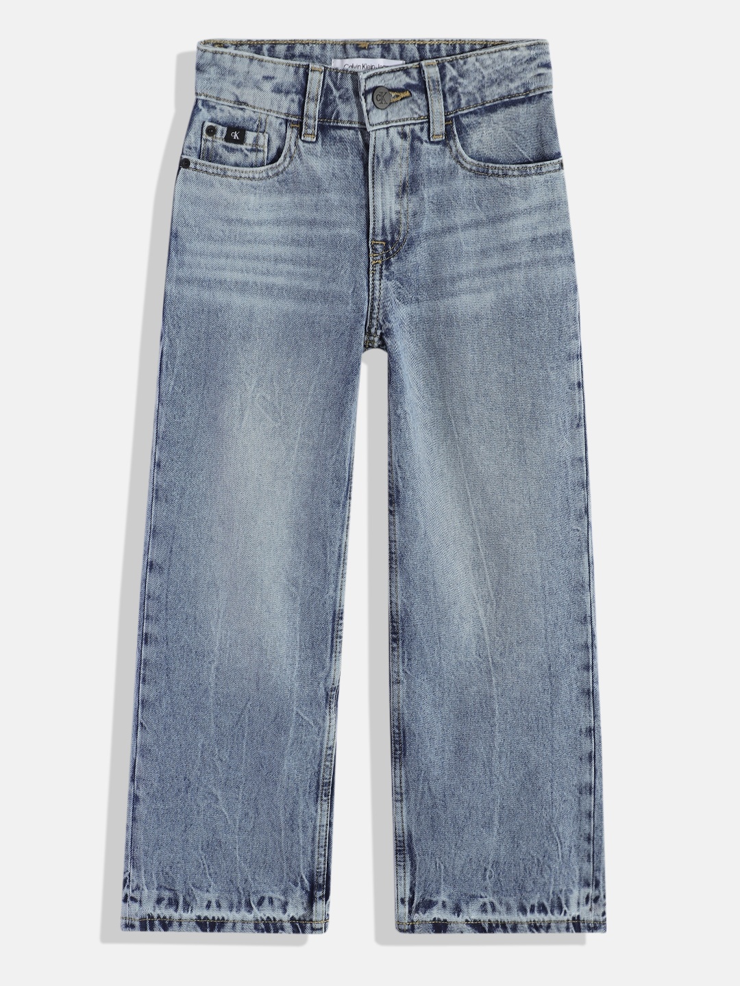 

Calvin Klein Jeans Boys Skater Fit Light Fade Clean Look Jeans, Blue