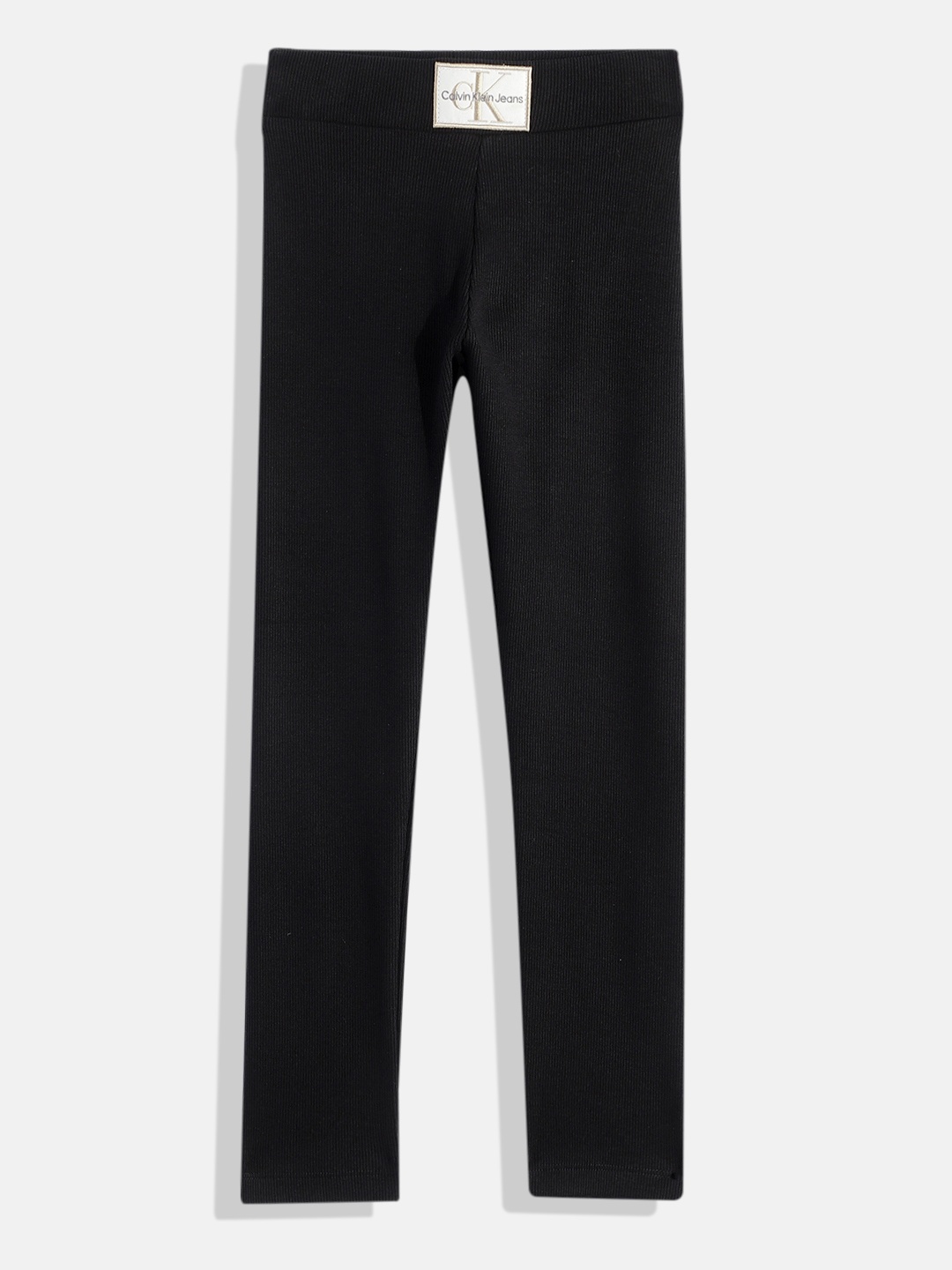 

Calvin Klein Jeans Girls Ribbed Leggings, Black