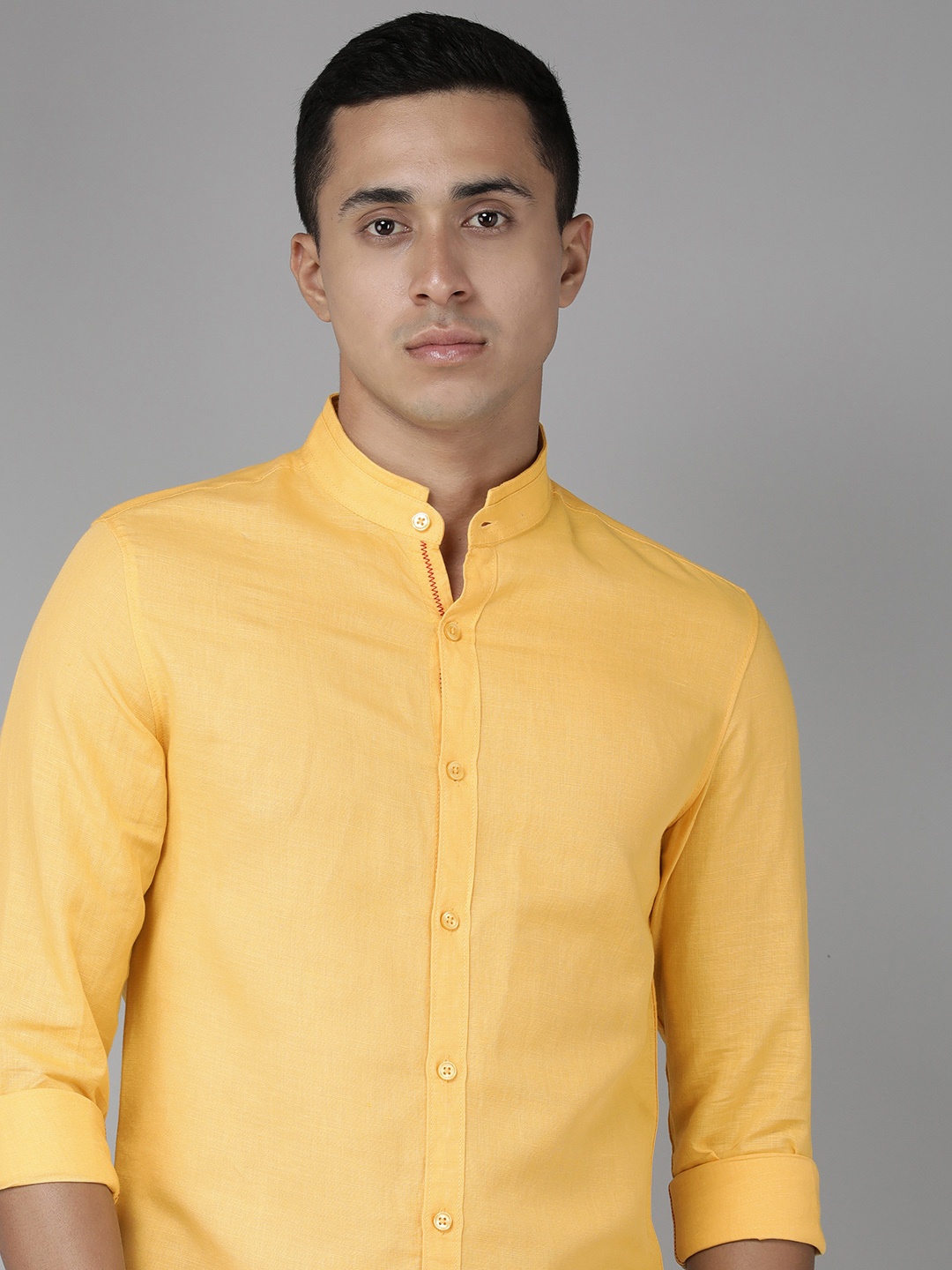 

SPYKAR Slim Fit Linen Cotton Casual Shirt, Yellow