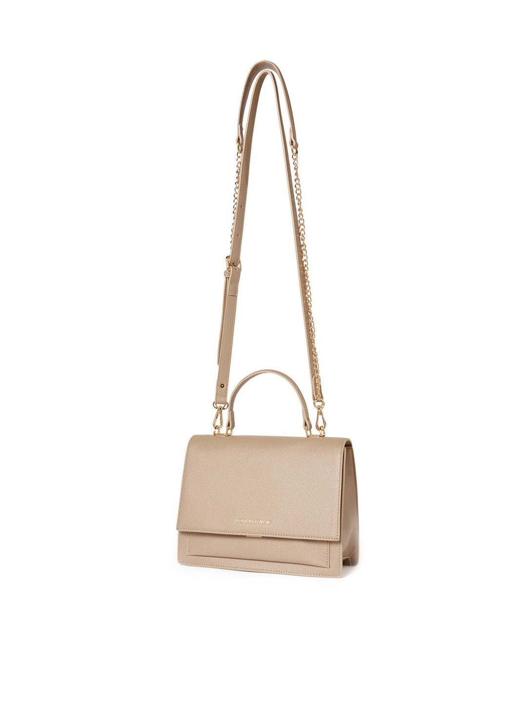 

Forever New Textured Structured Satchel Bag, Beige