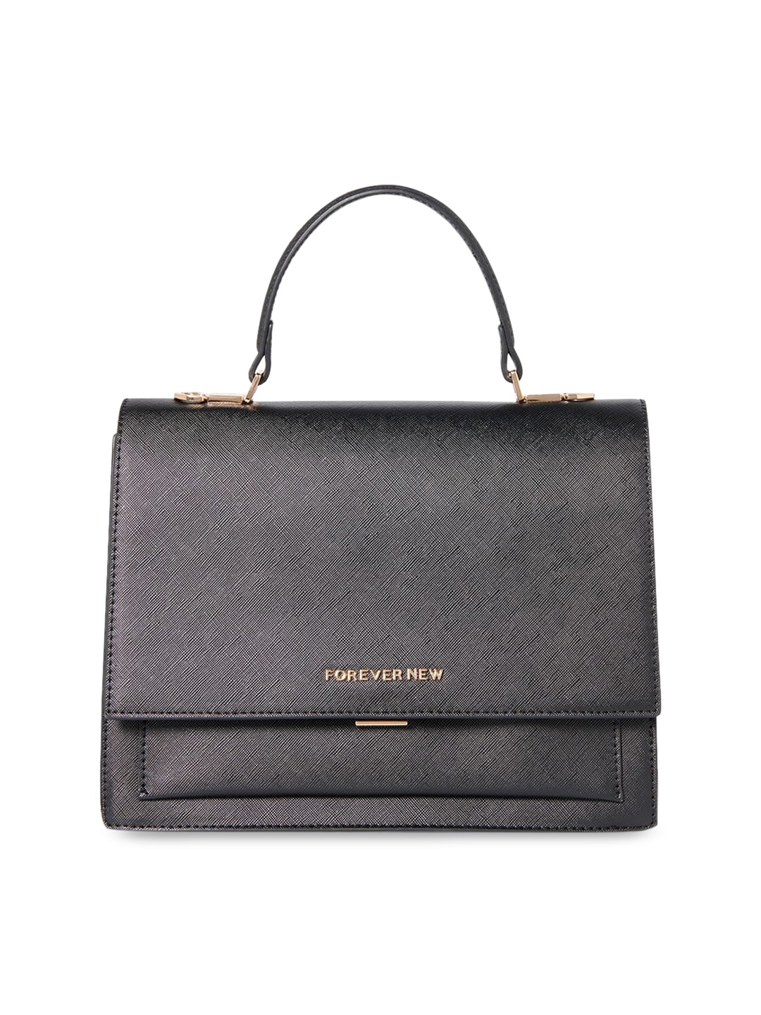 

Forever New Structured Sling Bag With Detachable Sling Strap, Black