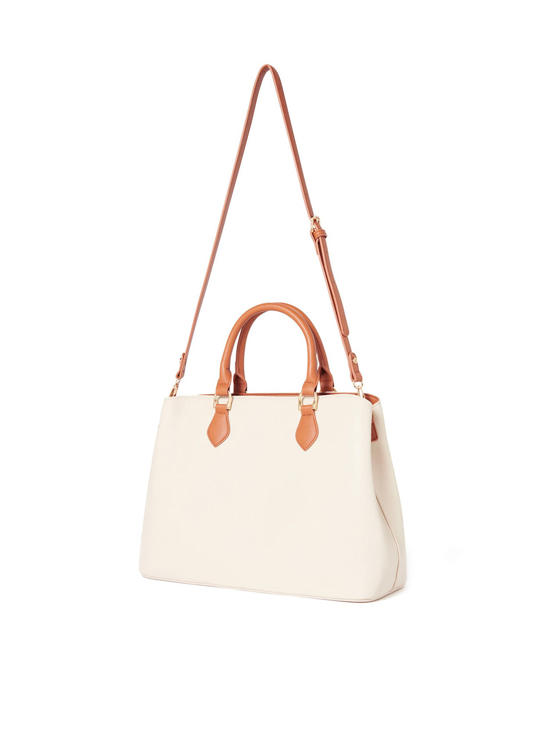 

Forever New PU Structured Satchel Bag, Cream