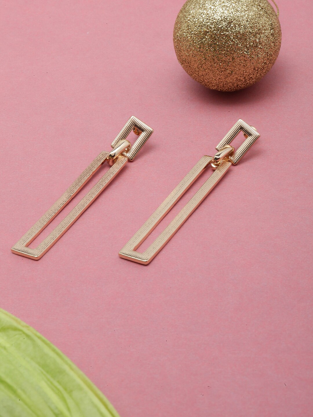 

DIVA WALK Gold-Plated Contemporary Drop Earrings