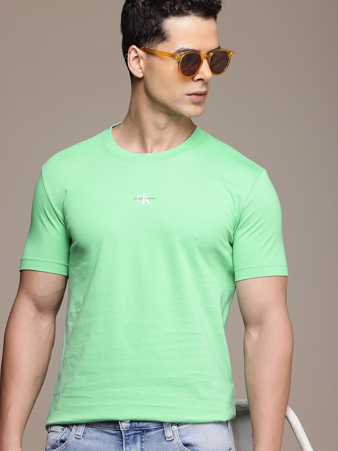 

Calvin Klein Jeans Pure Cotton Casual T-shirt, Lime green