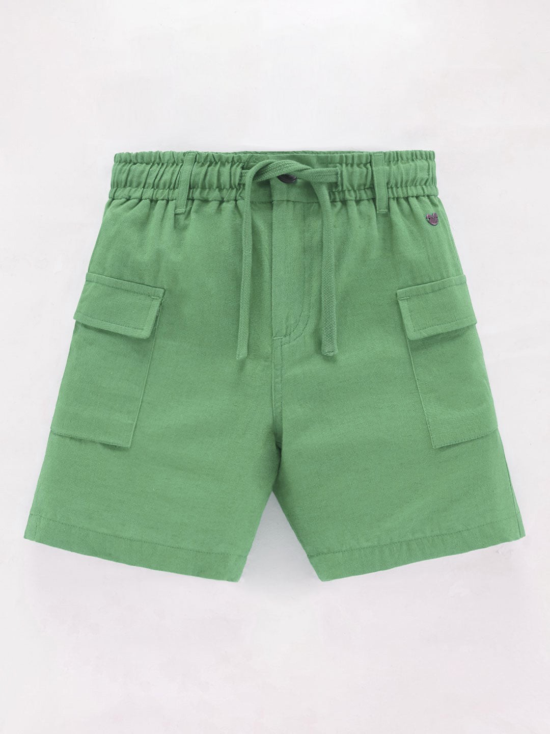 

Ed-a-Mamma Boys Regular Fit Mid-Rise Cotton Shorts, Green