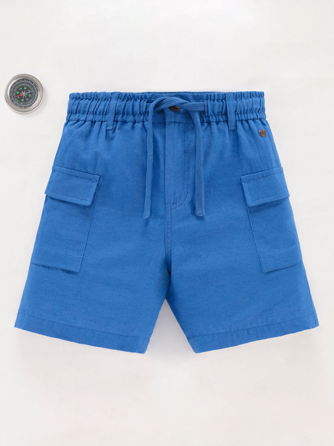 

Ed-a-Mamma Boys Regular Fit Mid-Rise Cotton Shorts, Blue