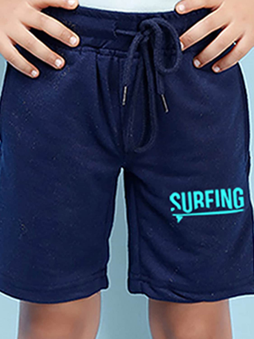 NUSYL Boys Surfing Printed Regular Shorts, Navy blue