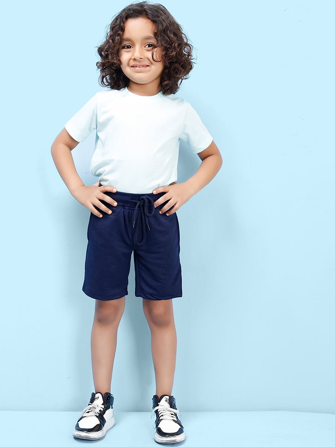 

NUSYL Boys Mid-Rise Shorts, Navy blue