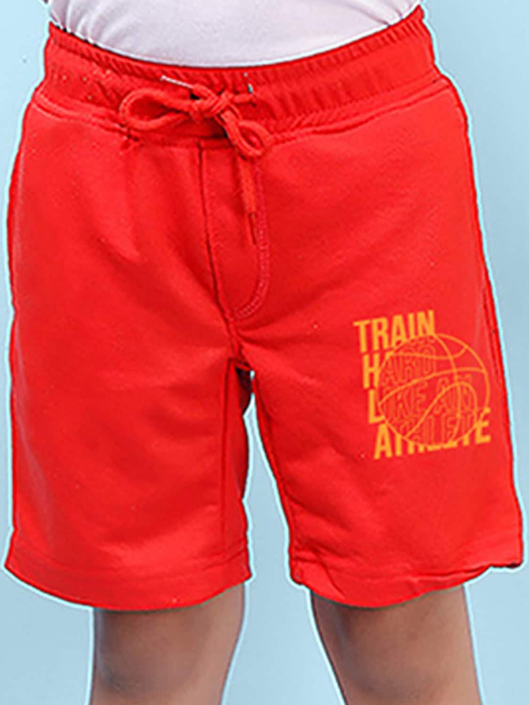 

NUSYL Boys Basketball Printed Regular Shorts, Red