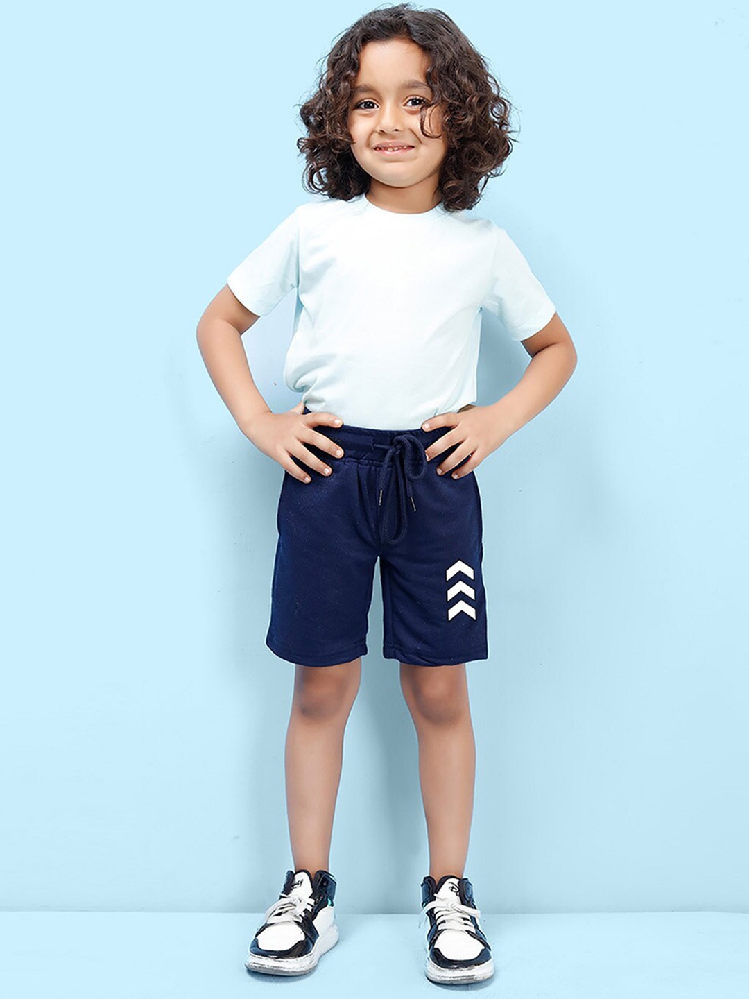 

NUSYL Boys Mid-Rise Shorts, Navy blue