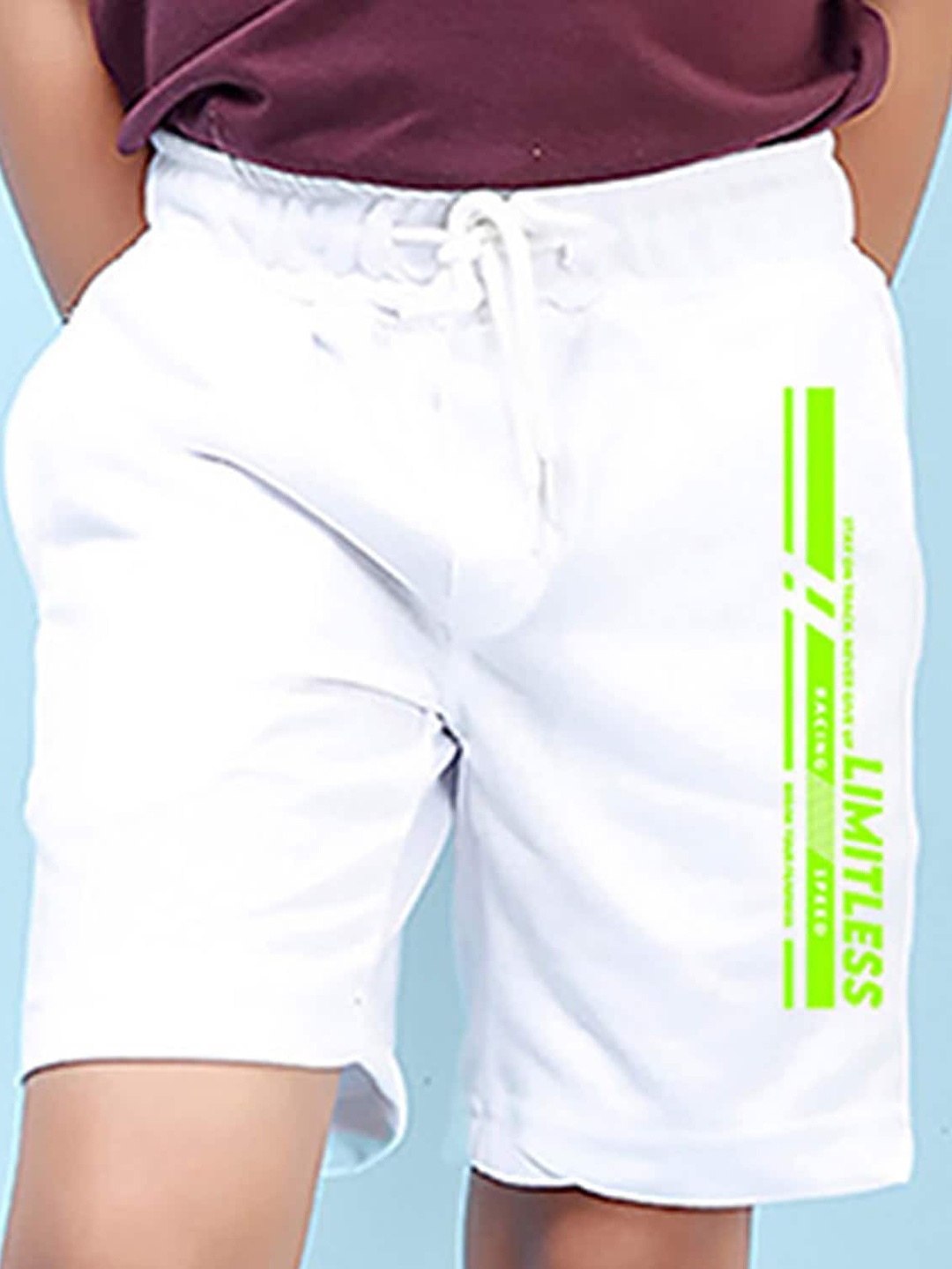 

NUSYL Boys Limitless Printed Regular Shorts, White