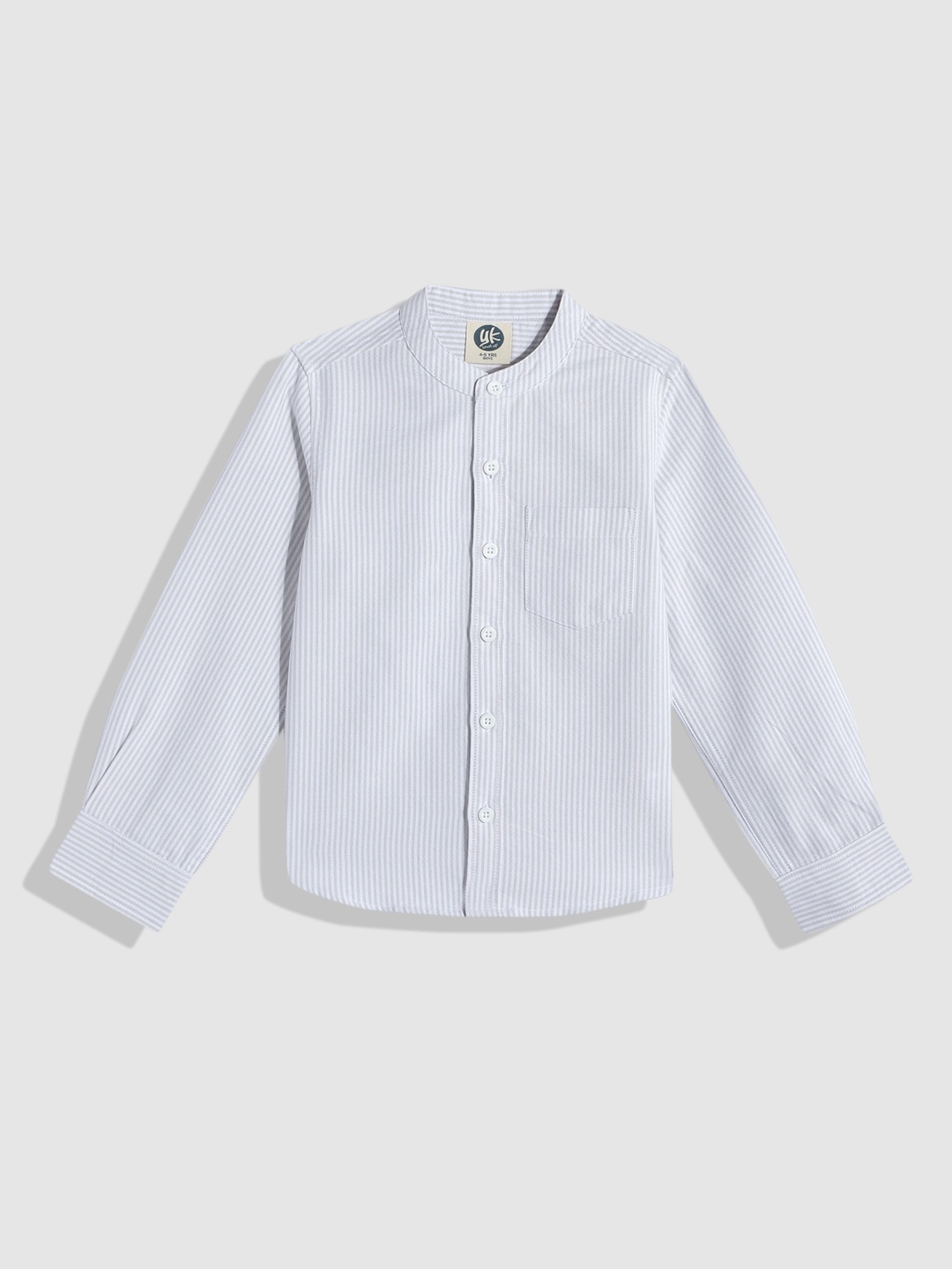 

YK Boys Pinstripes Cotton Casual Shirt, White