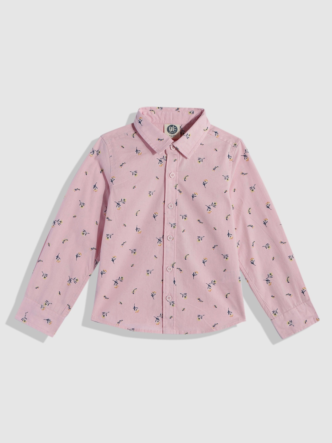 

YK Boys Floral Opaque Printed Casual Shirt, Pink