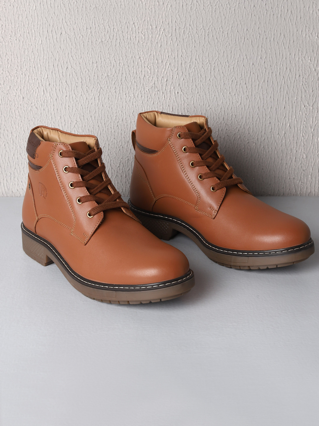 

Red Chief Men Heeled Leather Regular Boots, Tan