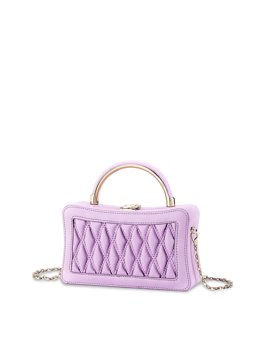 

Diva Dale Textured Structured Quilted Handheld Bag, Lavender