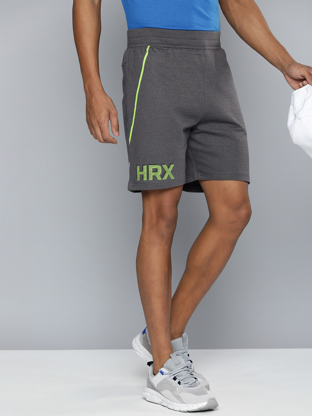 

HRX by Hrithik Roshan Men Typography Printed Shorts, Grey