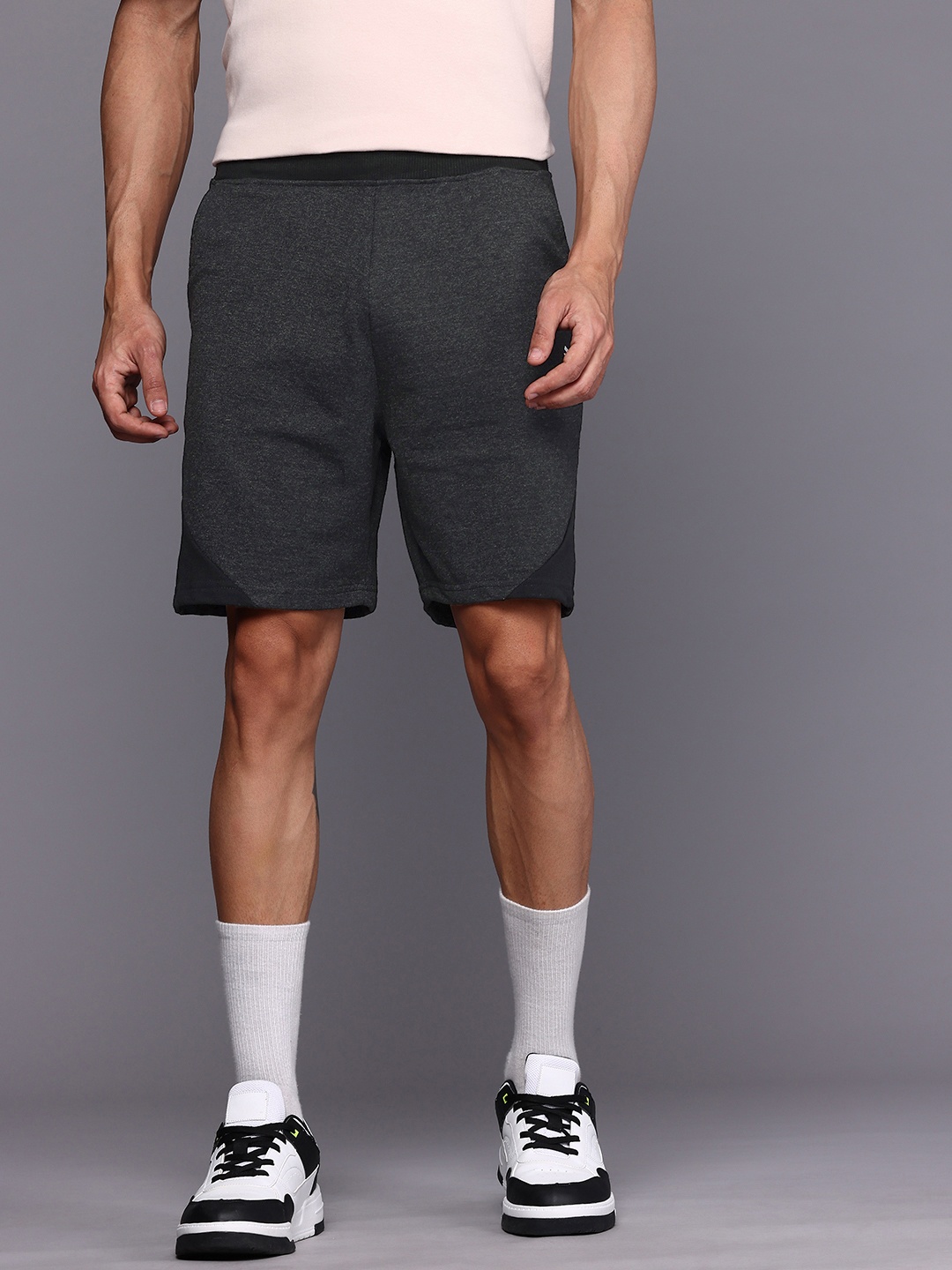 

HRX by Hrithik Roshan Men Colourblocked Lifestyle Shorts, Charcoal