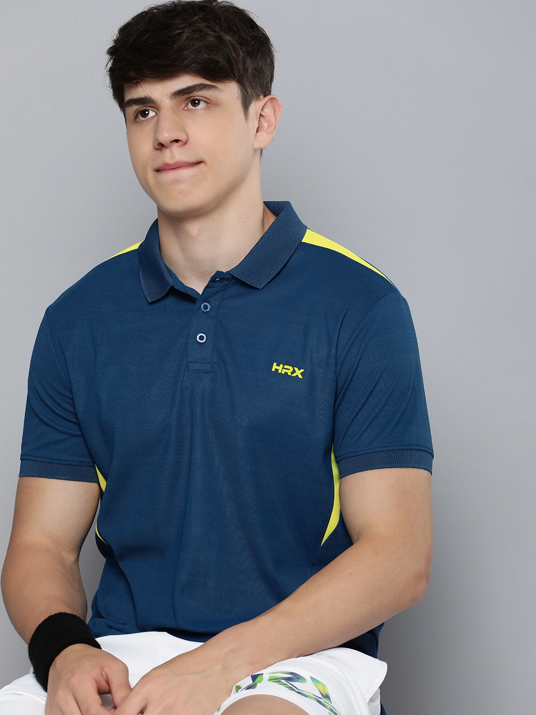 

HRX by Hrithik Roshan Brand Logo Polo Collar T-shirt, Teal