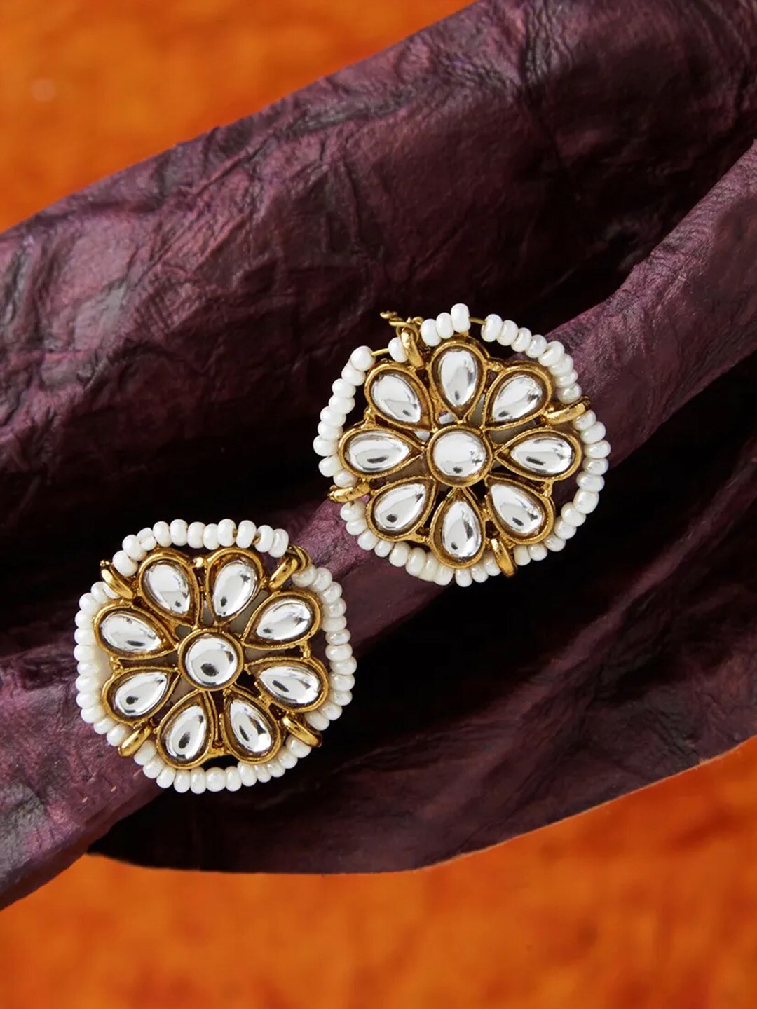 

Fida Gold-Plated Circular Studs Earrings