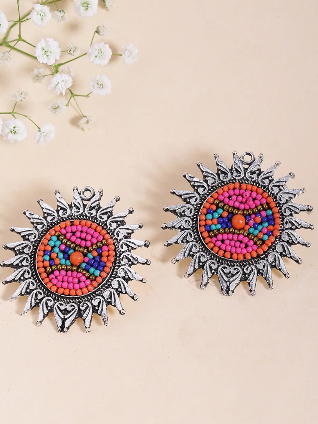 

Fida Silver-Plated Geometric Studs Earrings