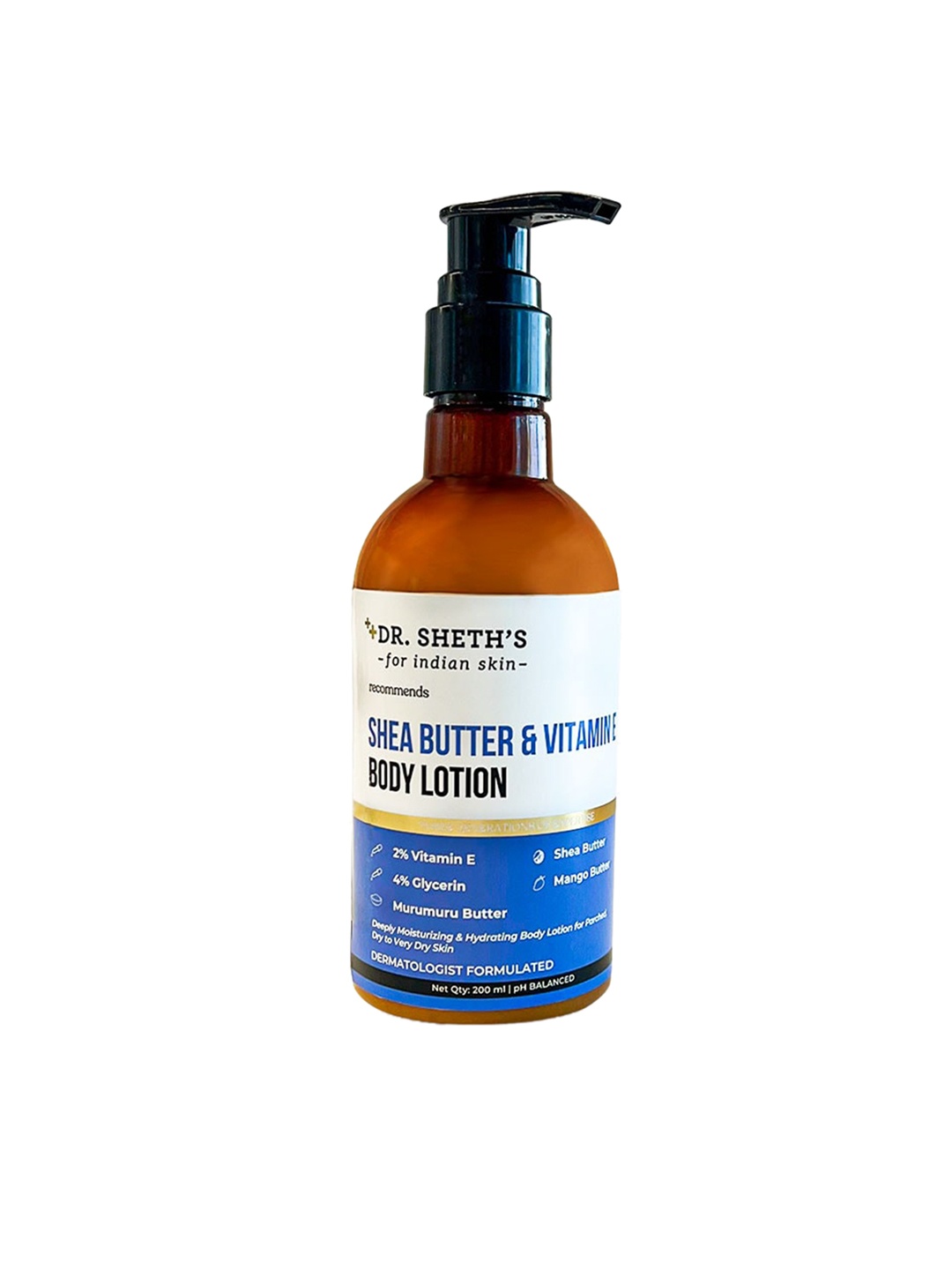 

DR. SHETHS Shea Butter & Vitamin E Body Lotion with Mango Butter - 200ml, White