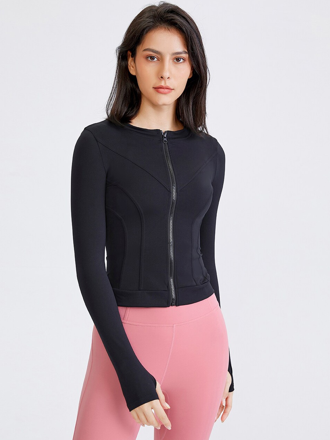 

JC Collection Women Lightweight Rapid-dry Crop Sporty Jacket, Black