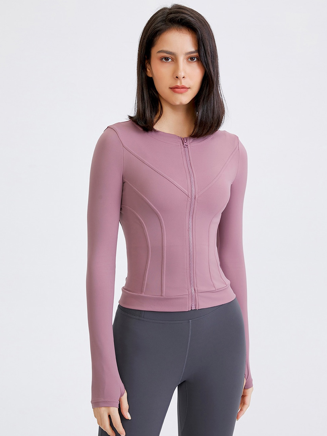 

JC Collection Rapid-Dry Lightweight Crop Training or Gym Sporty Jacket, Purple
