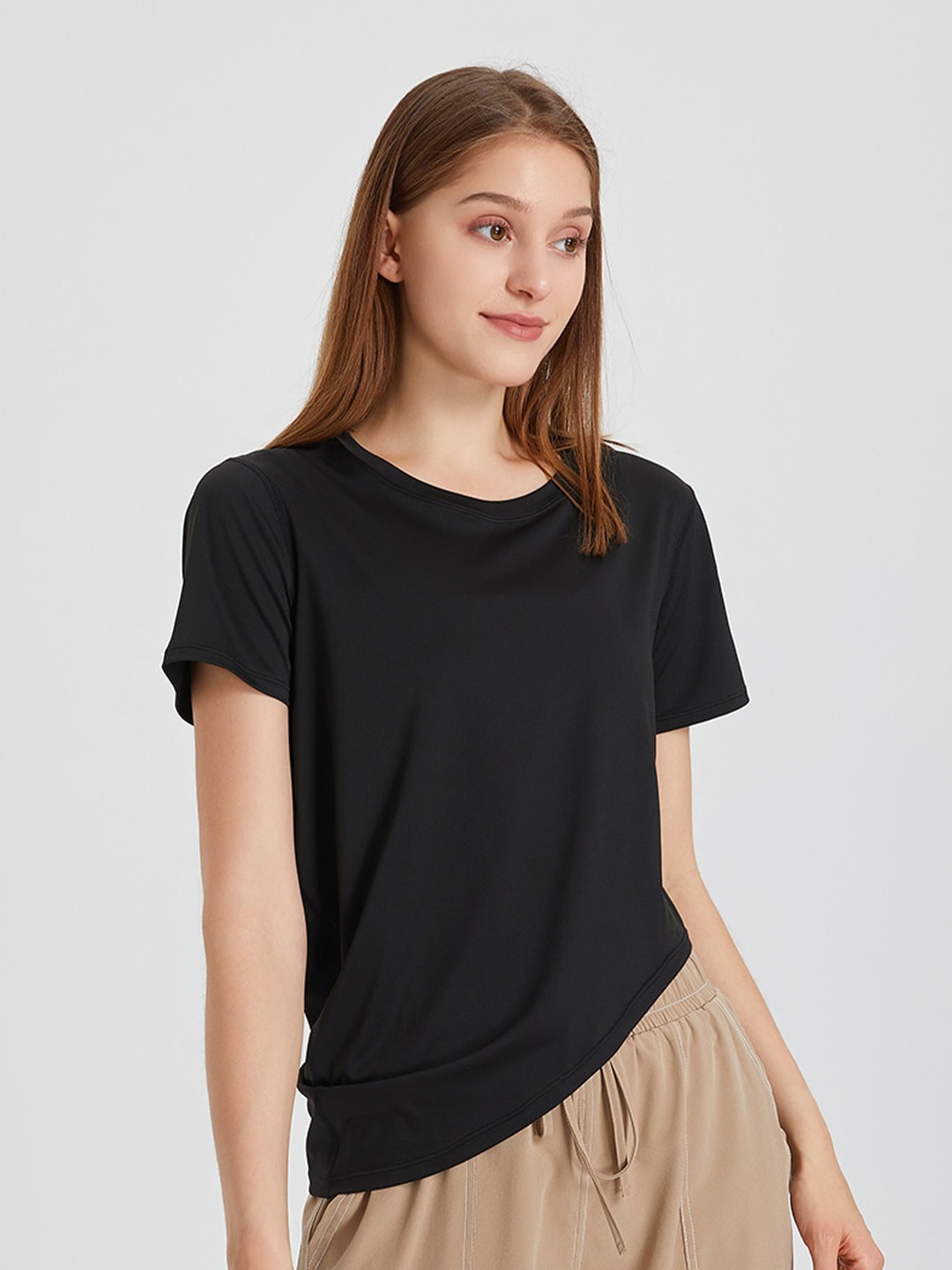 

JC Collection Round Neck Short Sleeves T-Shirt, Black
