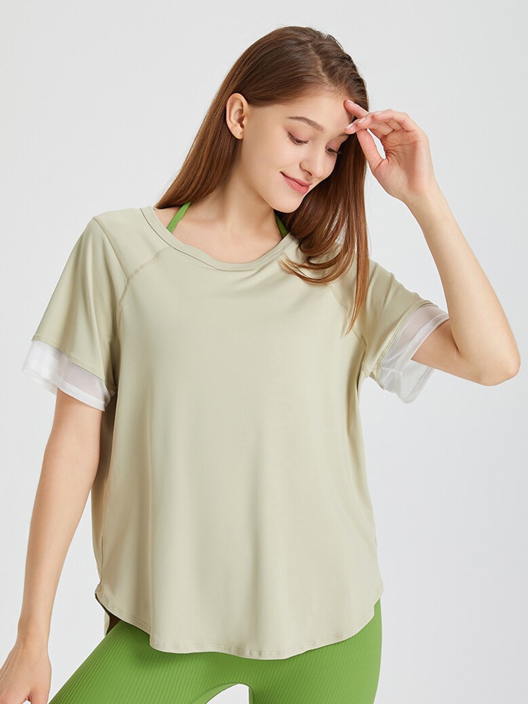 

JC Collection Raglan Sleeves Casual Top, Green